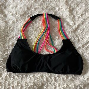 Y2K Neon Summer Beach Pool Bikini Top Sz M/L